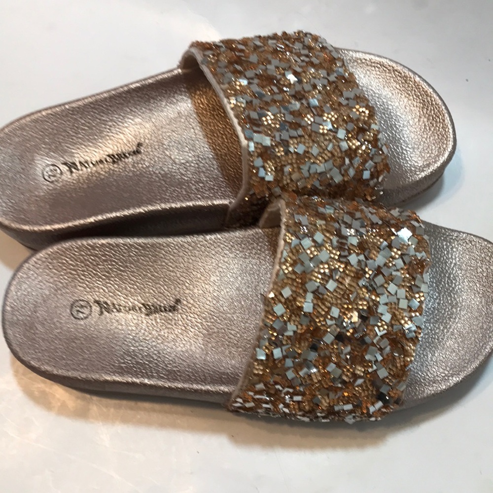 COPY - NWOB 7.5M Nature Breeze Gold Wedges/Slides Host Pick 7:24 @mauvee - Picture 4 of 8